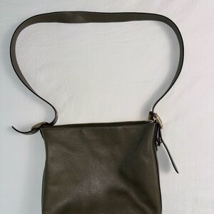 Coach Olive Leather Zip Top Crossbody